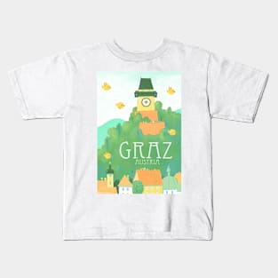 Graz Cityscape Kids T-Shirt